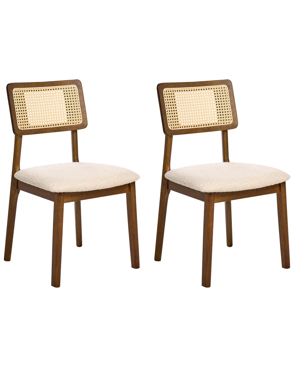 Set med 2 matstolar EMBAR Trä Brun/ Ljusbeige_1010630