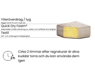 Set med 2 trädgårdsfåtöljer ROVIGO Beige_969006