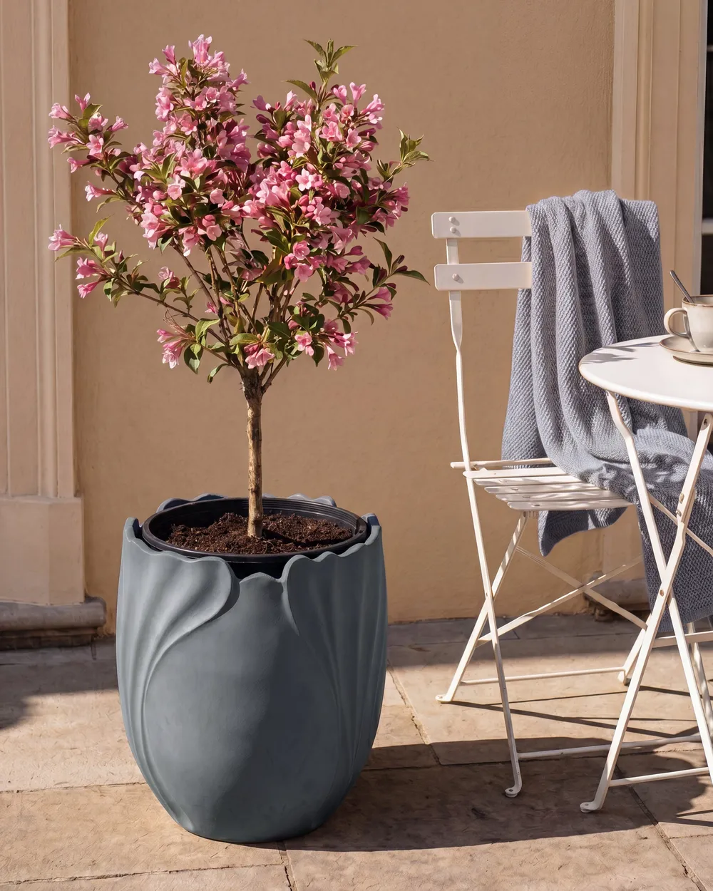 Plant Pot ARPONE 44 cm Dark Grey