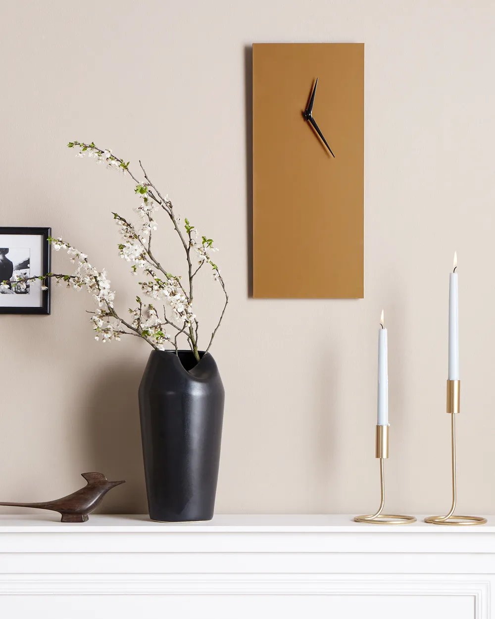 Wall Clock POMBAL 22 cm Metal Gold