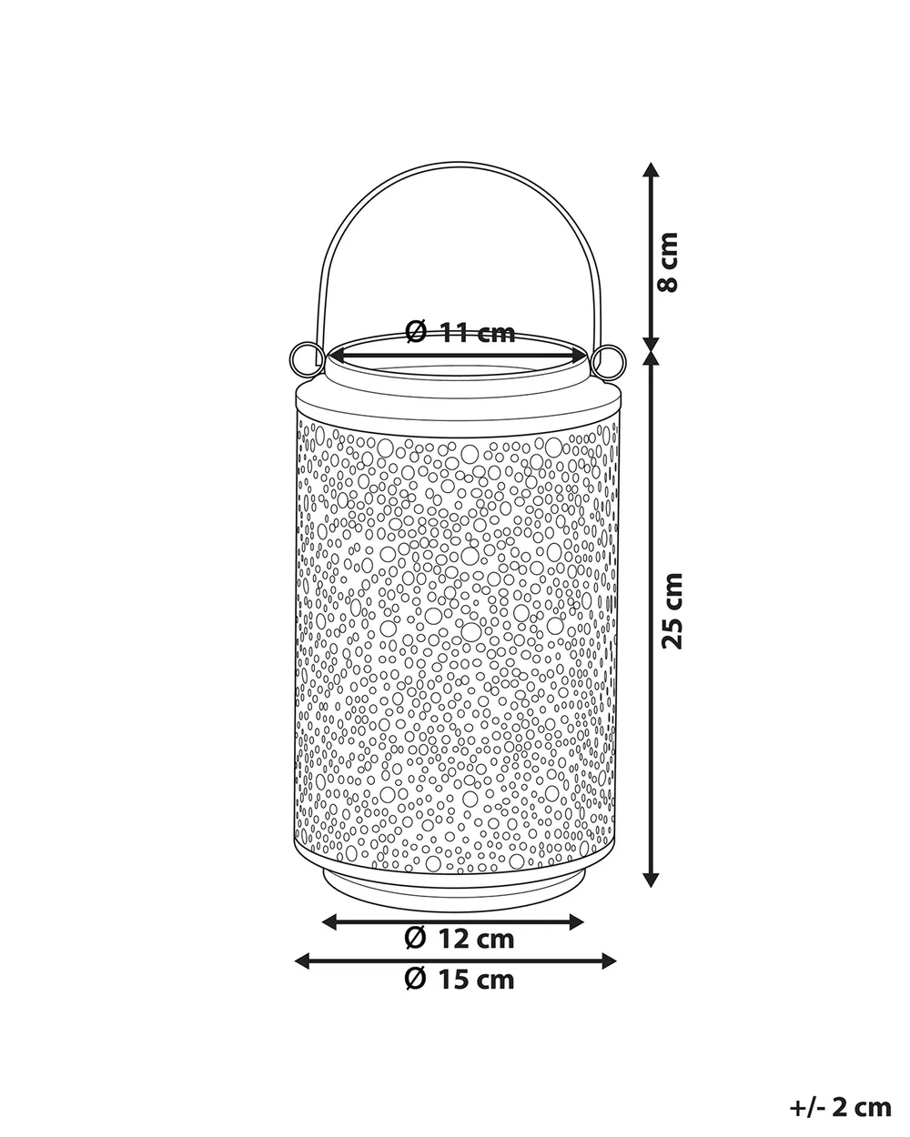Lantern CORFU 25 cm Metal Gold_765506