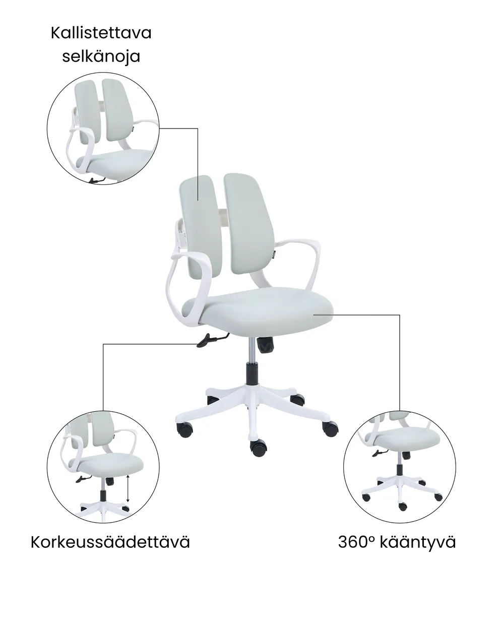Toimistotuoli ORIVO Vaaleanharmaa_1071026