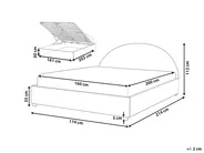 Ottoman Bed VAUCLUSE Fabric Light Beige 160 x 200 cm (EU King Size)_876654