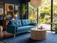 Sofa 2 Seater KALMAR Fabric Sea Blue_703899