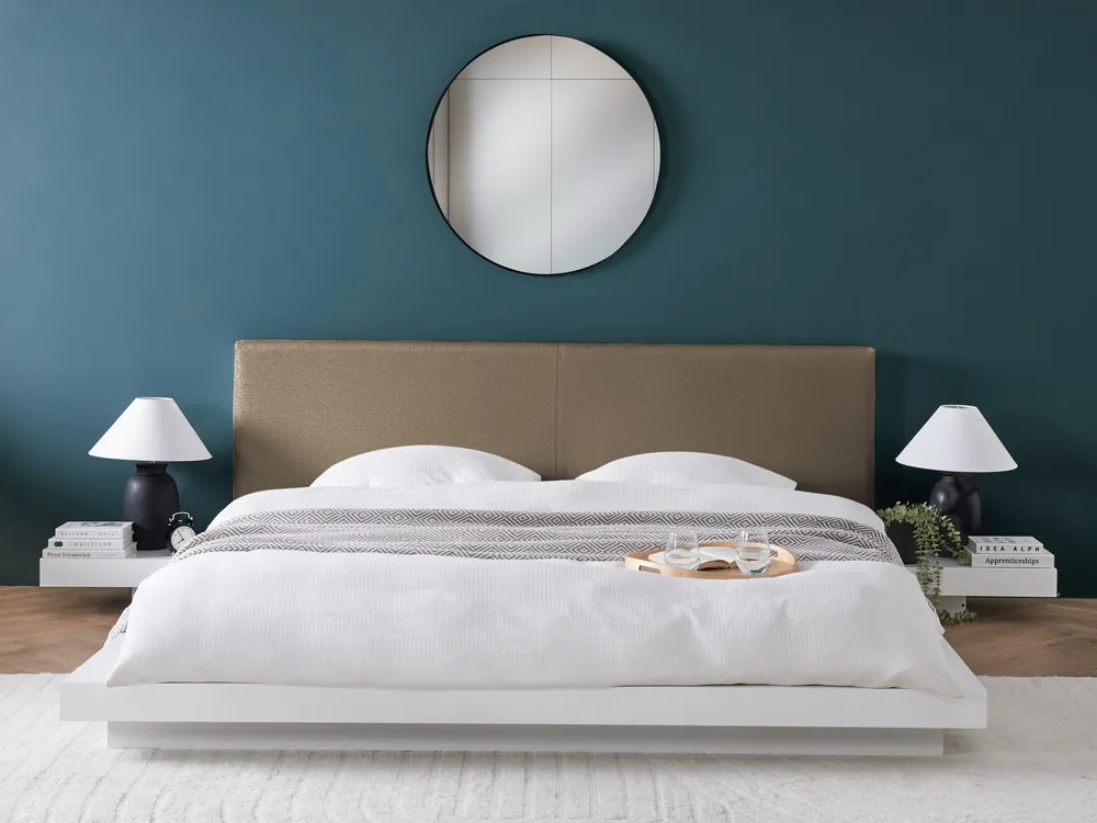 Bed Boucle ZEN 180 x 200 cm (EU Super King) White_1080181
