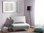 Single Sofa Bed SETTEN Fabric Light Grey_1153725