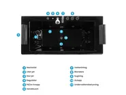 Hörnbubbelbadkar med LED MONTEGO 1720 x 830 mm Svart_781605