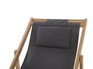 Set of 2 Folding Deck Chairs AVELLINO with Replacement Fabrics Acacia Wood Dark Brown_860255