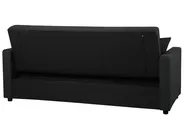 Sofa Bed 3 Seater GLOMMA Fabric Black_718002
