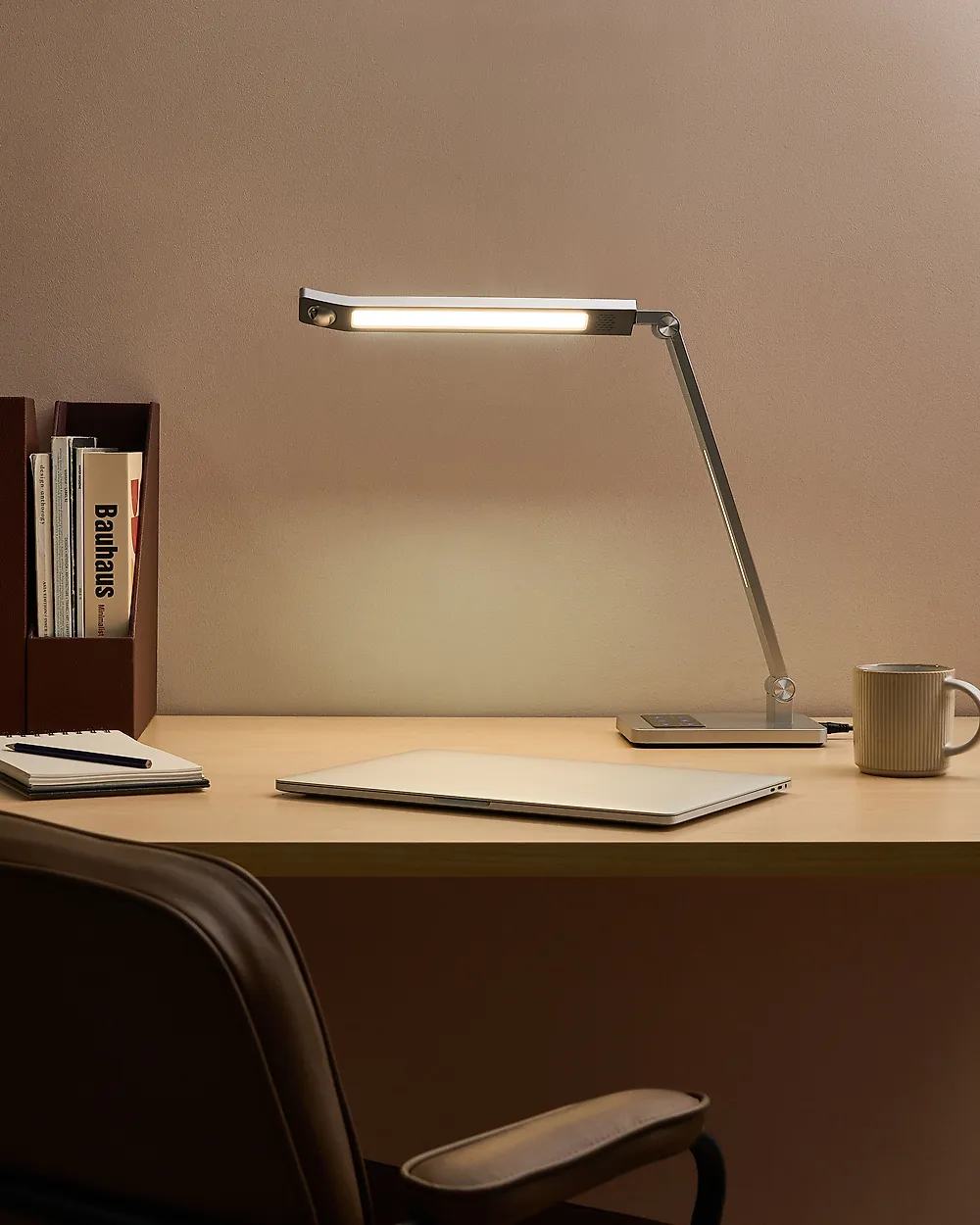 LED Desk Lamp LEPUS with Motion Sensor Silver_1184931