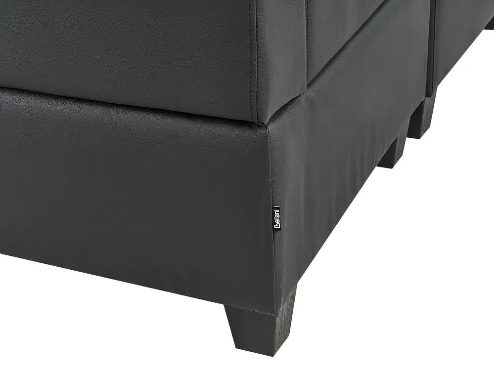 Modular Corner Sofa 5 Seater UNSTAD Faux Leather Black Left Hand_936826
