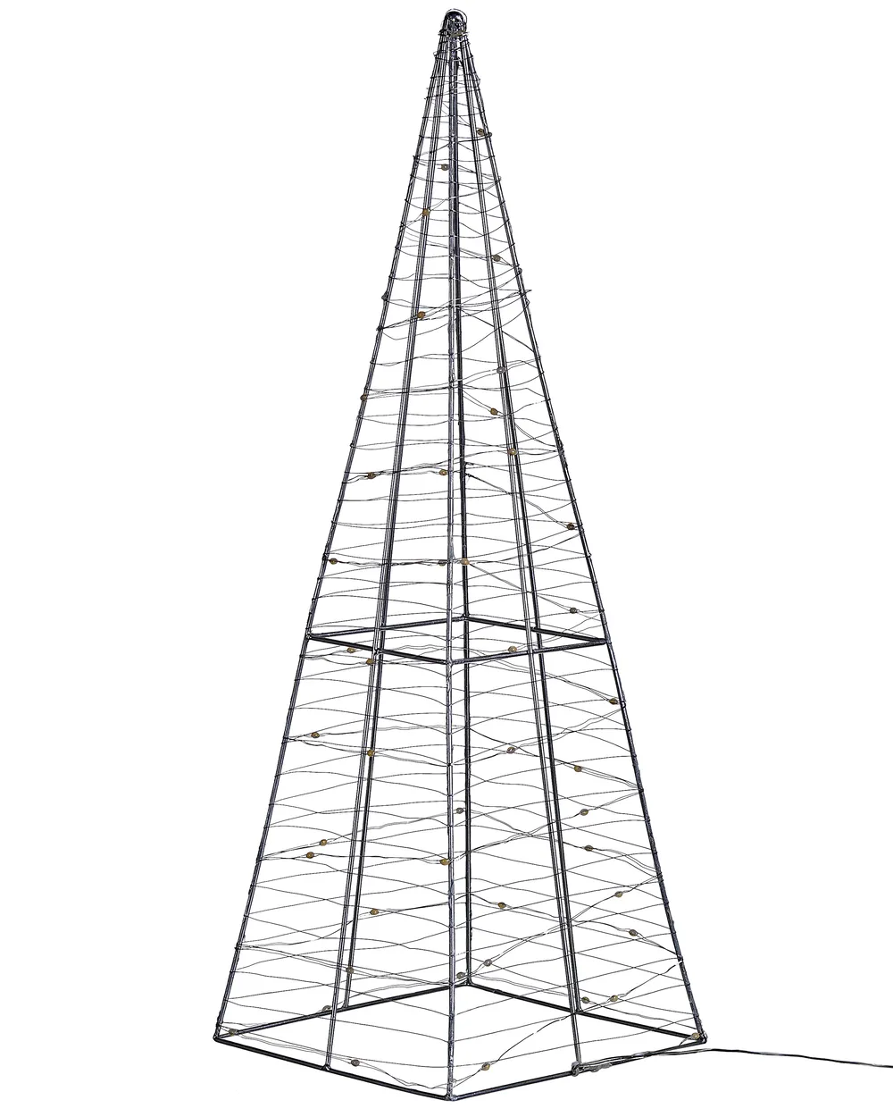 Ulkokoriste LED-valo PUKSALA 60 cm Joulukuusi Hopea_812475