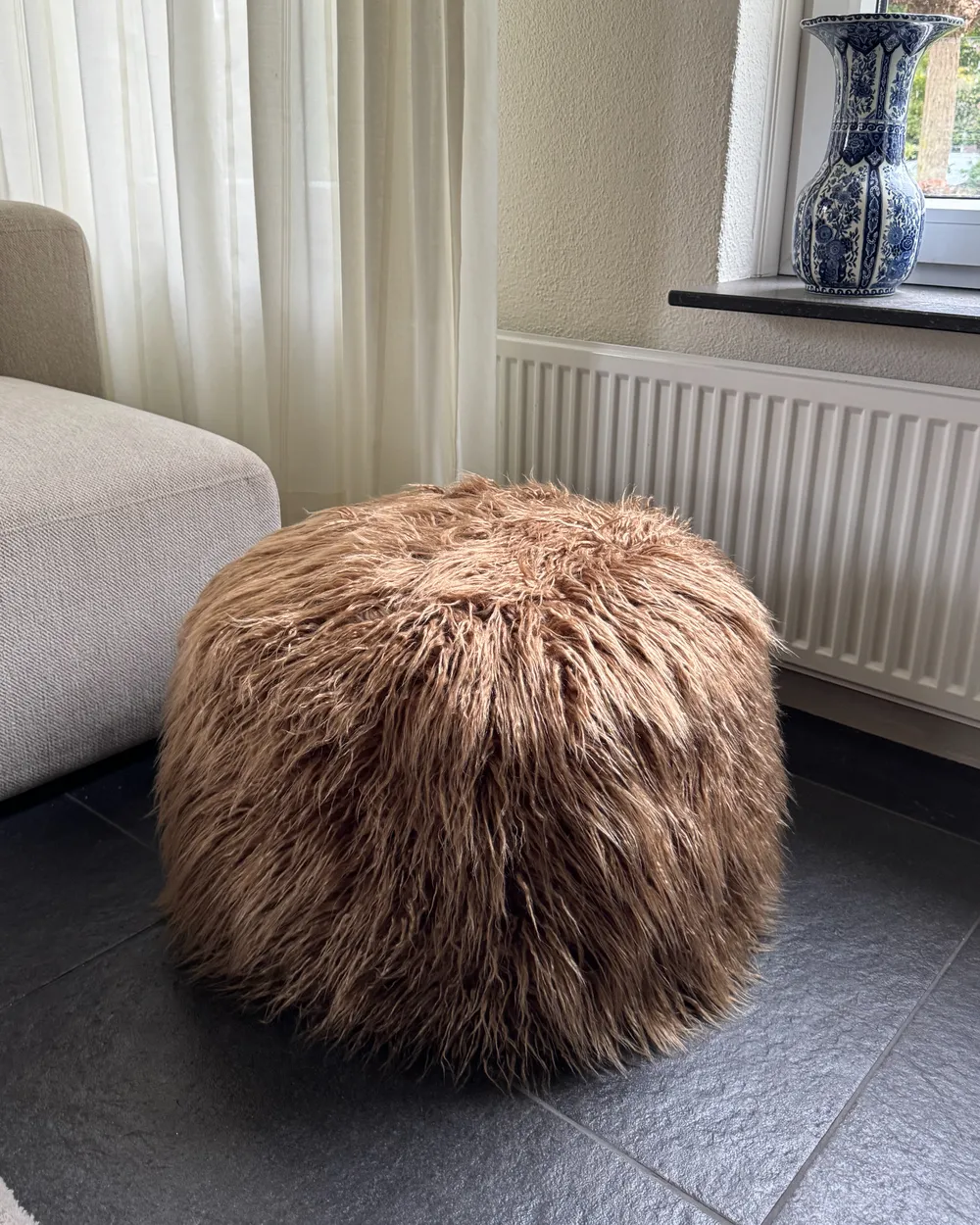 Sittpuff TUKKI Fuskpäls Brun_1026169