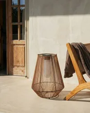 Solar Powered Lantern LUSWISHI 68 cm Natural_1045303