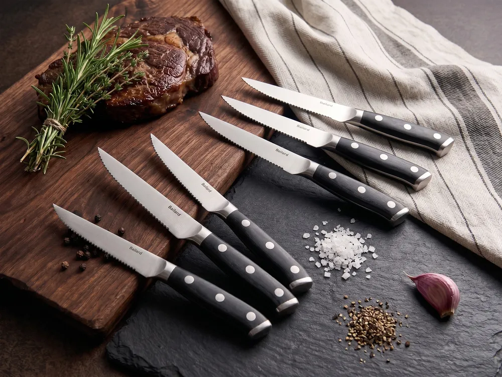 Set of 6 Steak Knives TOYAMA Black