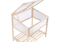 Växthus för balkong ARANOVA 80 cm 58 cm Granträ Ljusbrun_1024078