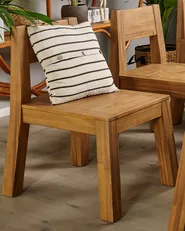 Set of 2 Garden Chairs LIVORNO Acacia Wood Brown_826089
