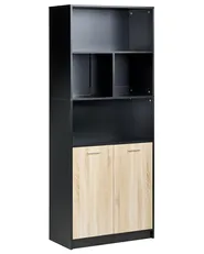 2 Door Bookcase ZEHNA Brown/ Black_1033274