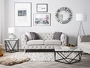 Sofa 2 Seater VISSLAND Fabric Light Beige_1182756