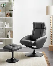 Recliner Chair APATE Fabric Black_1006941