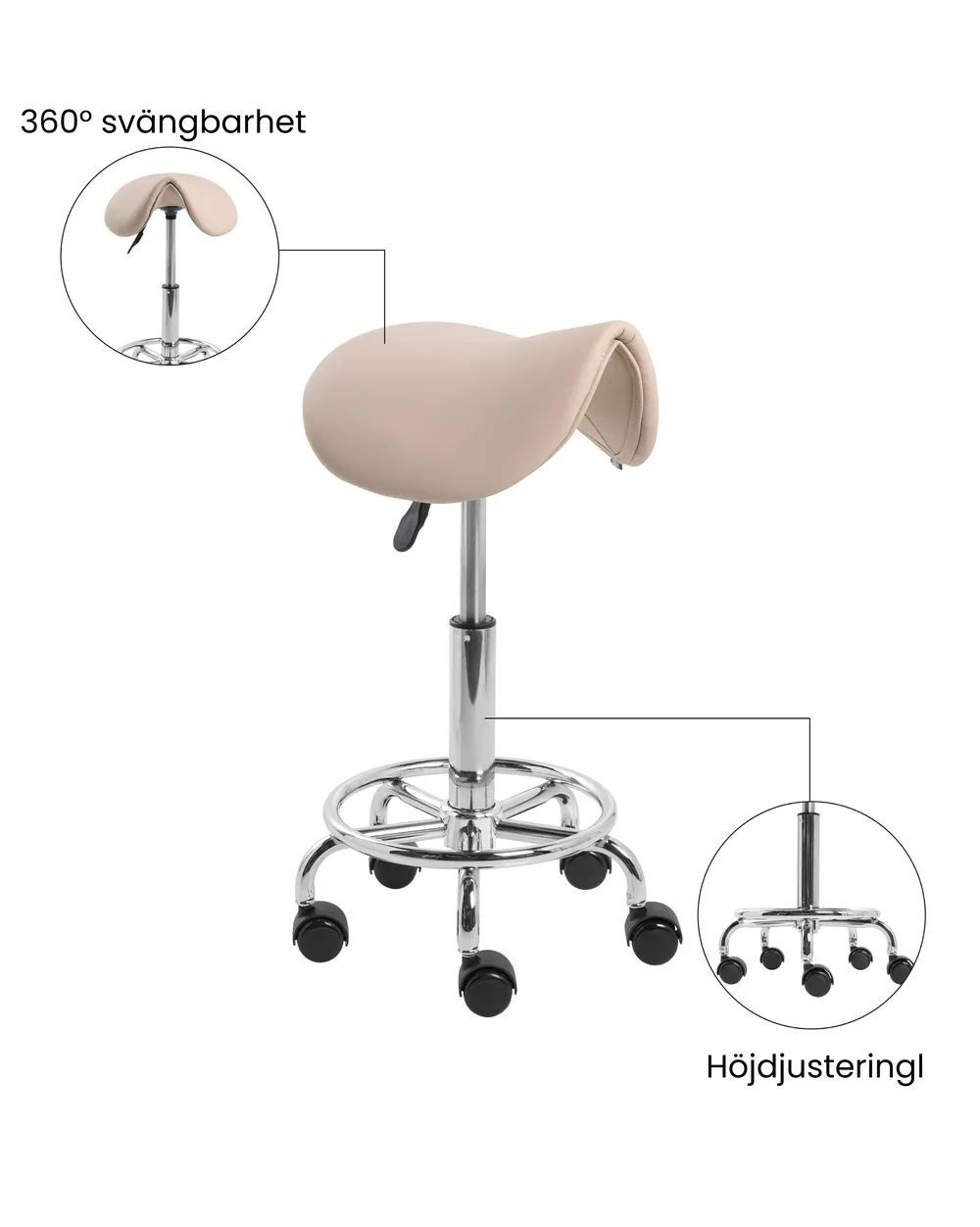 Sadelstol DUMONT Konstläder Beige_1072614