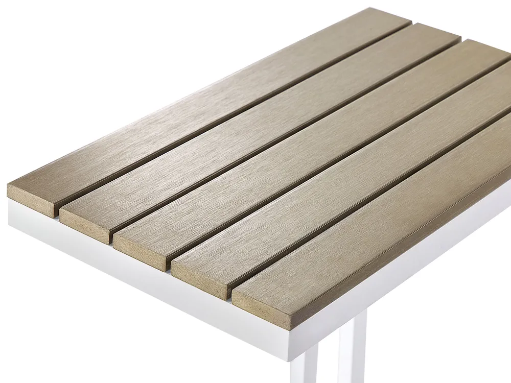 Sidobord för trädgården MESSINA 60 cm 35 cm Vit_932110