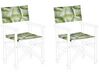 Set of 2 Garden Chair Replacement Fabrics CINE Light Green
