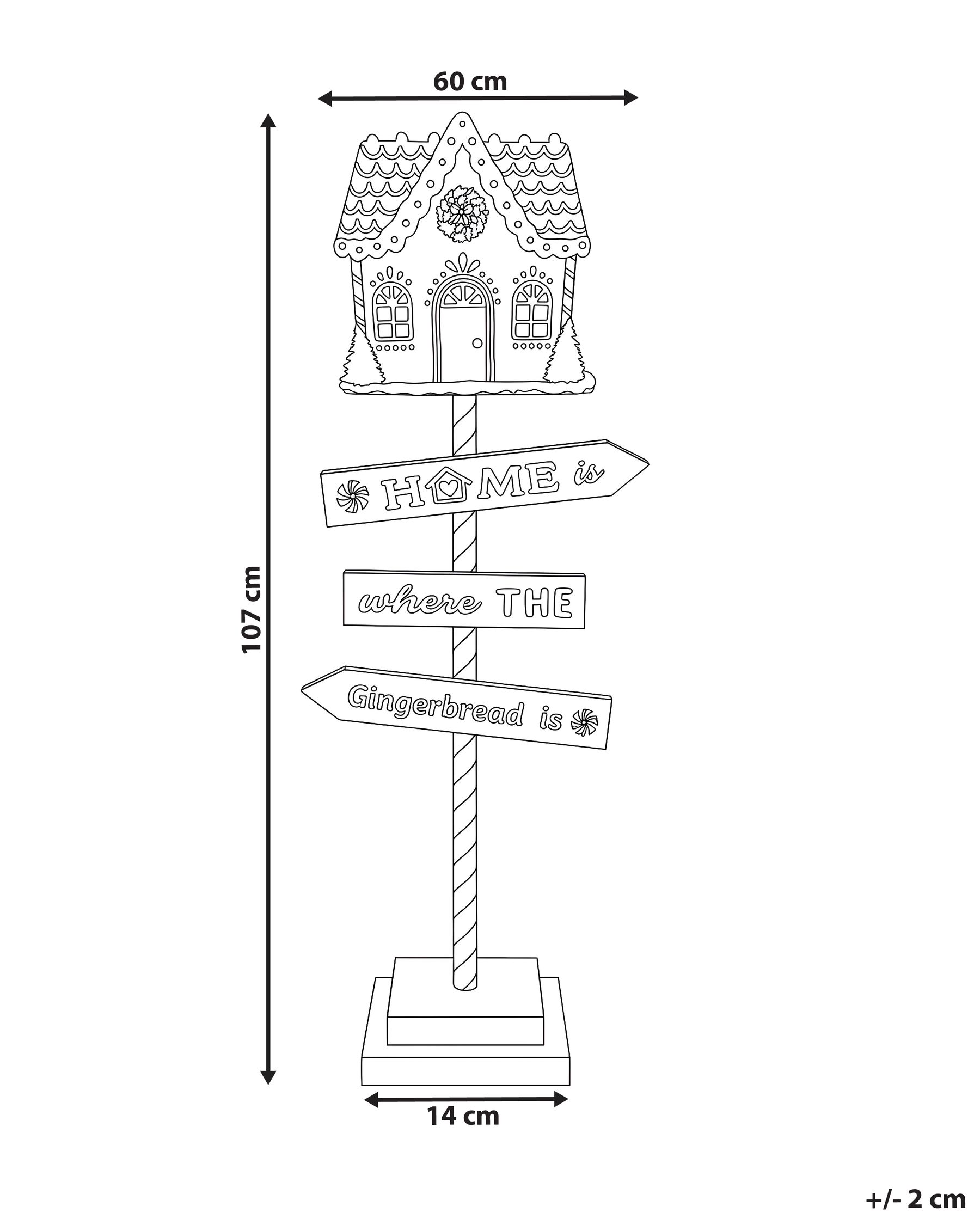 Joulukoriste ISOJOKI 107 cm Opastepylväs Monivärinen_1173709