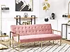 Bäddsoffa 3-sits MARSTAL Sammet Rosa