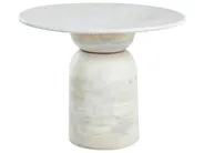 Dining Table MURTLE White 110 cm 110 cm Mango Wood_1047515