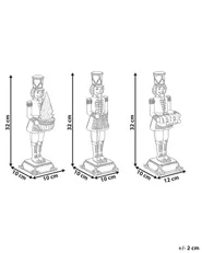 Set med 3 figuriner LED PELLOSNIEMI 32 cm Nötknäckare Flerfärgad_1175351
