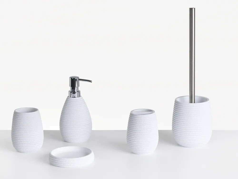 5-Piece Bathroom Accessories Set QUILA White