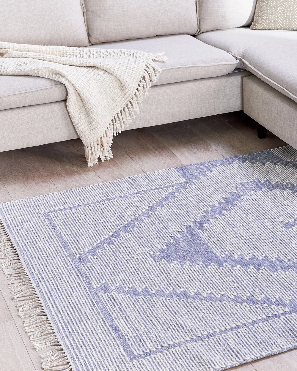 Rug ANSAR Blue 140 x 200 cm Cotton
