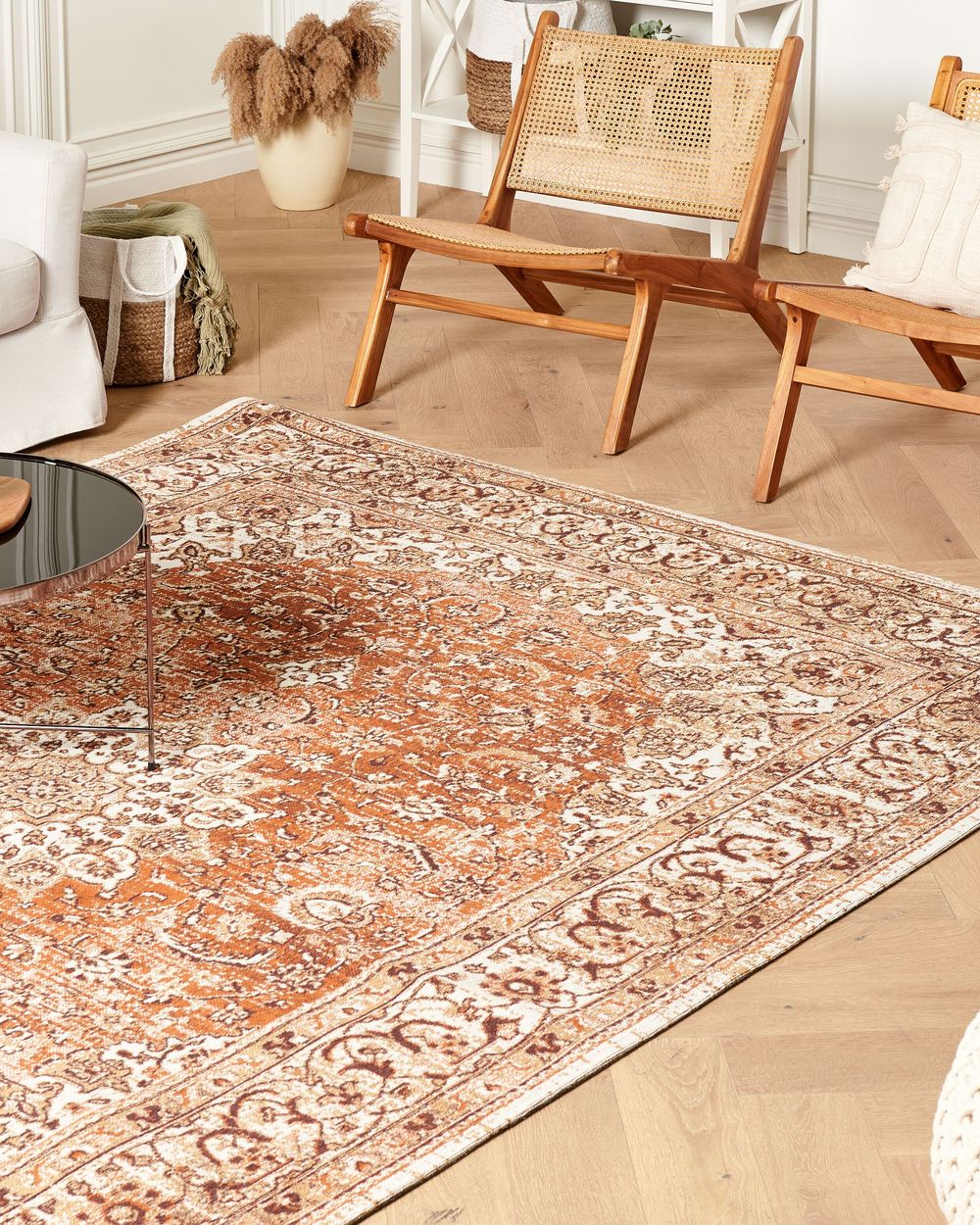 Teppe HAYA Oransje 200 x 300 cm Bomull