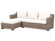 Garden Corner Sofa 3 Seater VALLETRI Rattan Grey Right Hand_967833