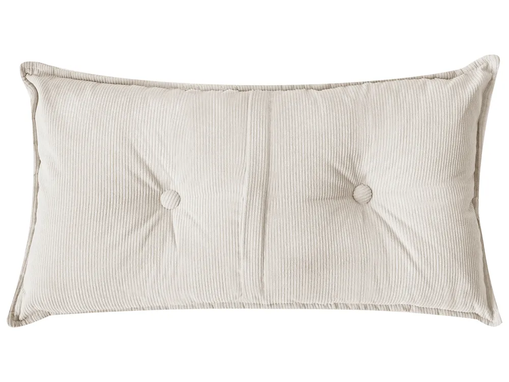 Corner Sofa 3 Seater DOLVA Corduroy Off-White Right Hand_979370