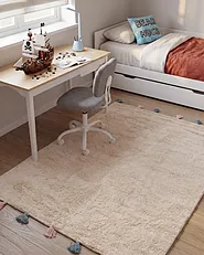 Kids Rug KODINHI  Beige 140 x 200 cm Cotton_1135275