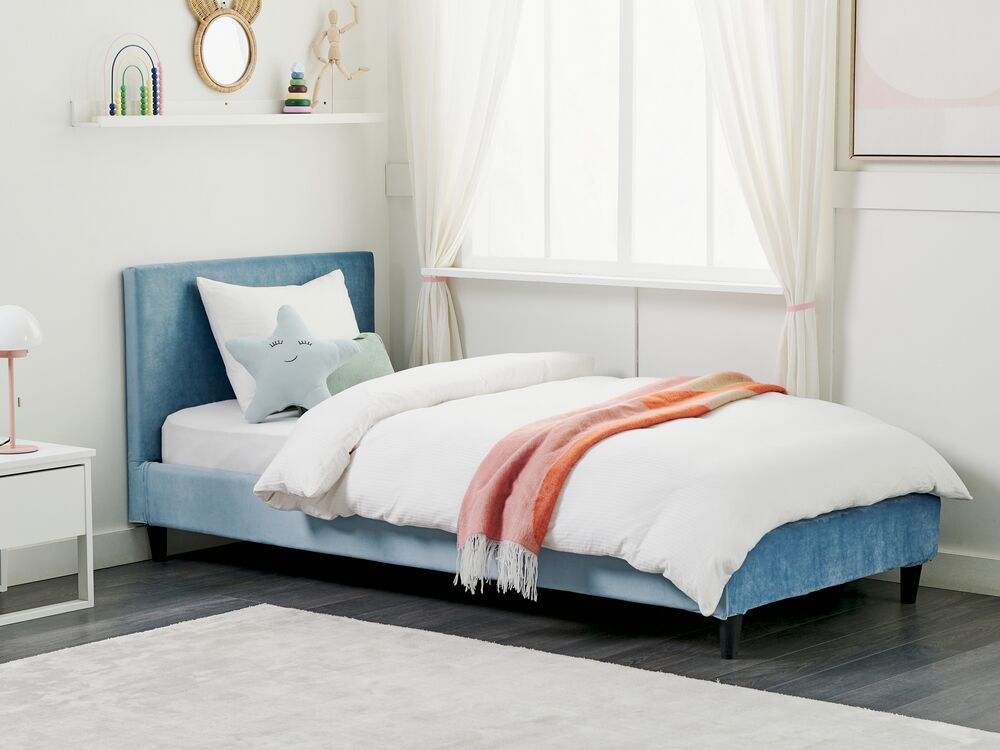 Bed Frame Cover Velvet FITOU 90 x 200 cm Light Blue