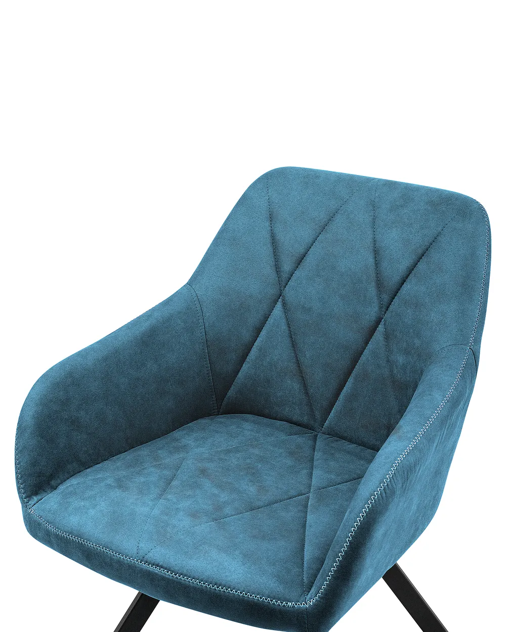 Set of 2 Dining Chairs MONEE Fabric Sea Blue_724792
