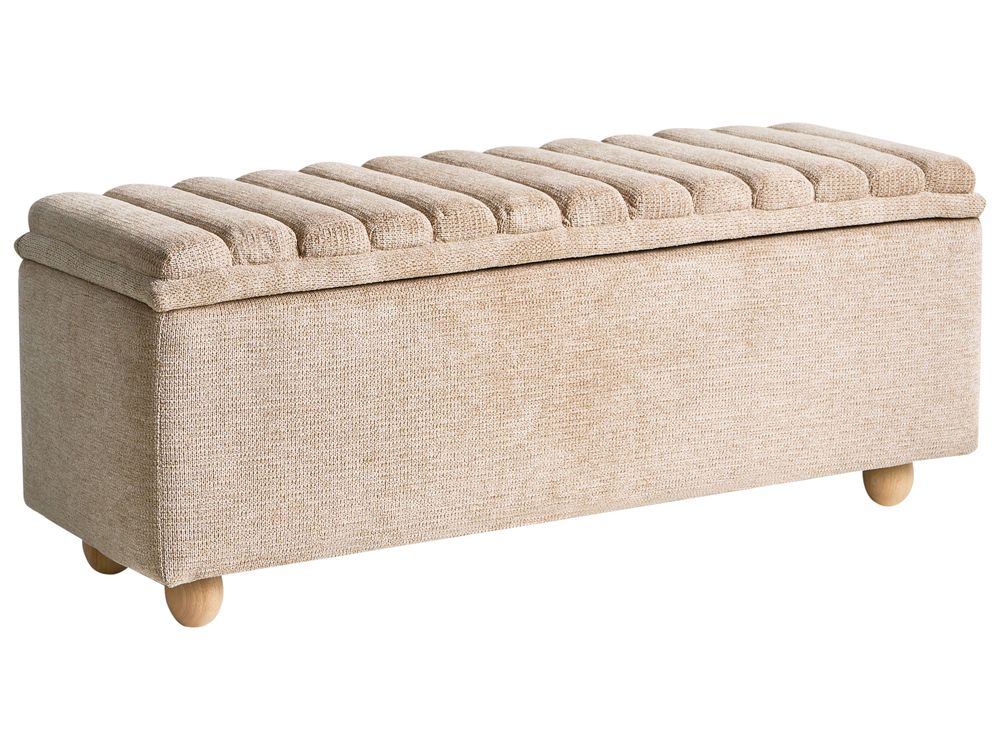 Polstret oppbevaringsbenk SALIDA Beige