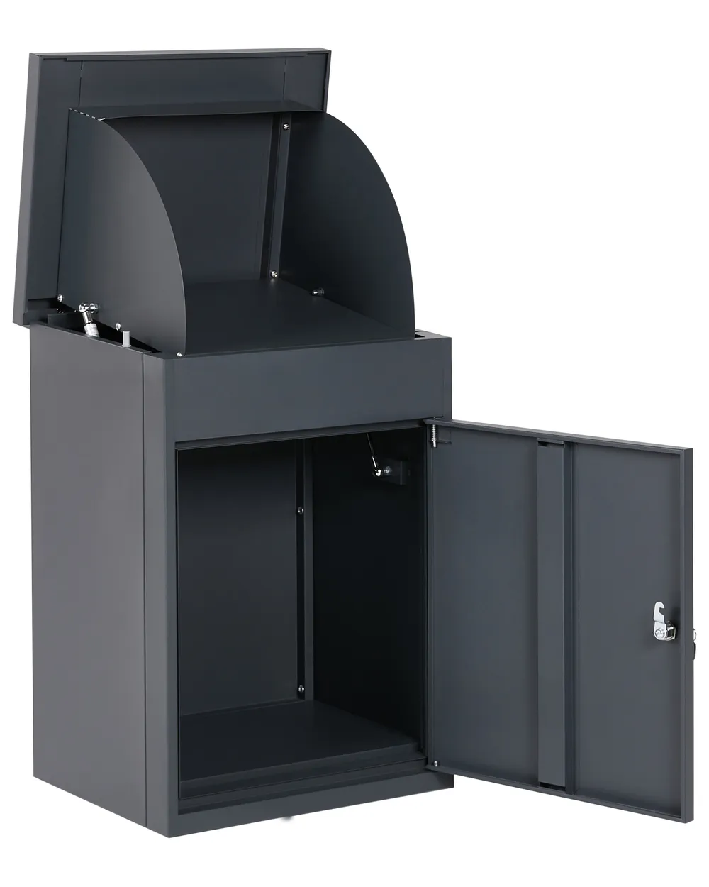 Paketbox SCALEA 44 cm 35 cm Metall Grafitgrå_1133108