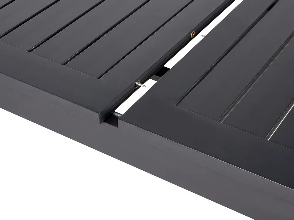 Extending Garden Dining Table SKALOMA 180/240 cm 90 cm Metal Dark Grey_921907