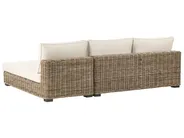 Garden Lounge Set with Table 4 Seater VARALLO Modular Rattan Grey Left Hand_954924