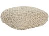 Pouffe Macramé BERRECHID Cotton Beige