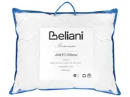 Bed Pillow ANETO High 50 x 60 cm Duck Feathers and Down White_1022943