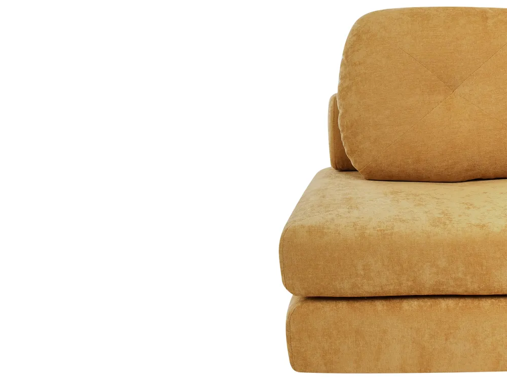 Single Sofa Bed OLDEN Chenille Mustard_980867