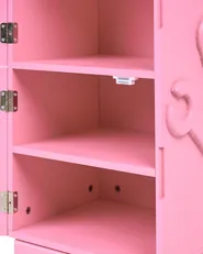 Skåp EDGAR 89 cm Rosa med hjul_1064636