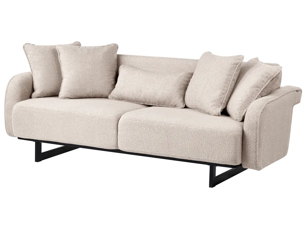 Sofa 3 Seater SVANEK Boucle Beige_1061515