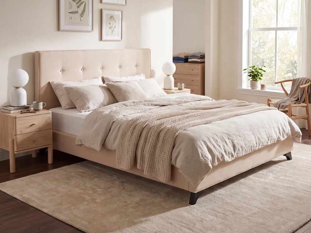 Bed Fabric AMBASSADOR 160 x 200 cm (EU King Size) Beige_1144924