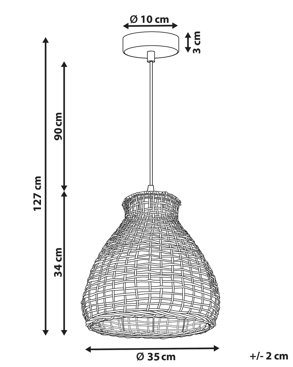 Pendant Lamp SAKENI Rattan Natural_827216